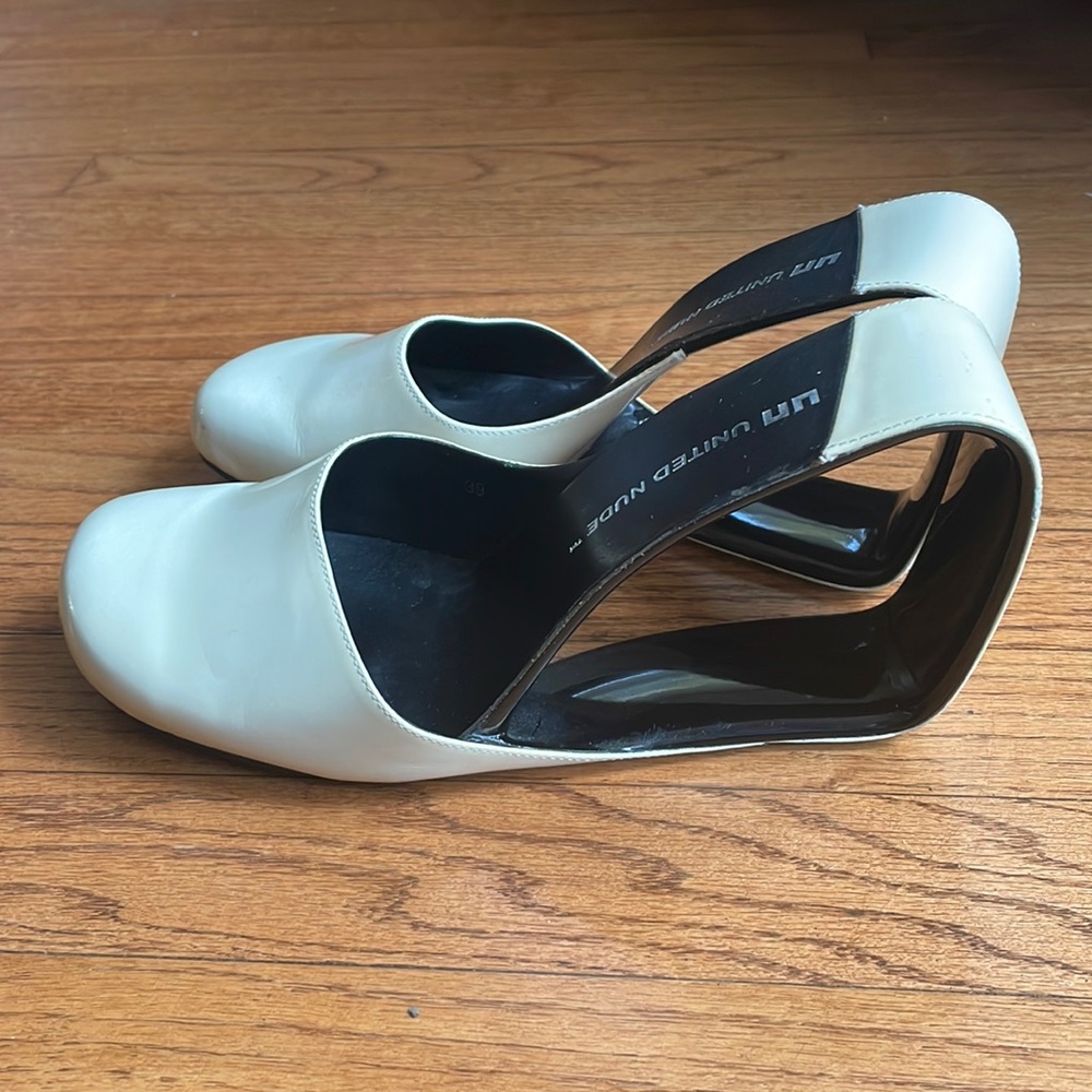 United Nude Wedge Platform Shoe in Cream Size 39